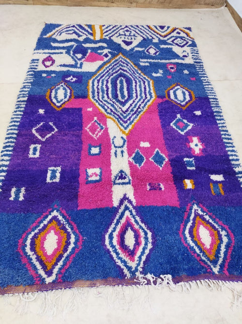 MyTindy Moroccan rug Style Azilal rug 5x8 ft Handmade rug Berber rug