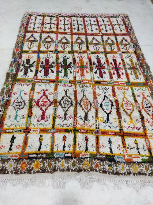 MyTindy Moroccan rug Style Azilal rug 5x8 ft Handmade rug Berber rug