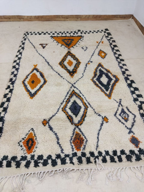 MyTindy Moroccan rug Style Azilal rug 5x8 ft Handmade rug Berber rug