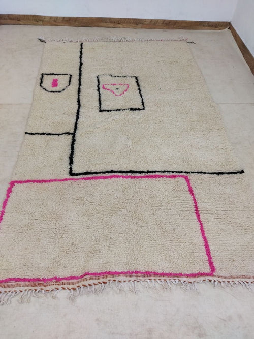 MyTindy Moroccan rug Style Azilal rug 5x8 ft Handmade rug Berber rug