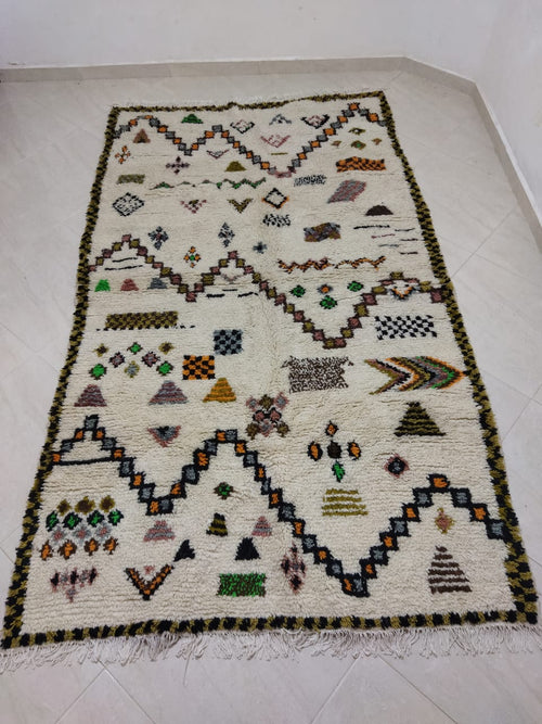 MyTindy Moroccan rug Style Azilal rug 5x8 ft Handmade rug Berber rug