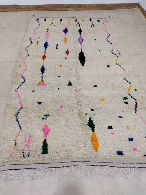 MyTindy Moroccan rug Style Azilal rug 5x8 ft Handmade rug Berber rug