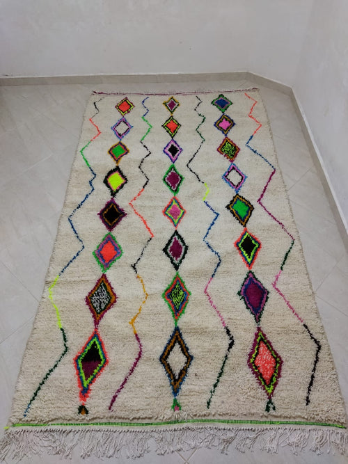 MyTindy Moroccan rug Style Azilal rug 5x8 ft Handmade rug Berber rug