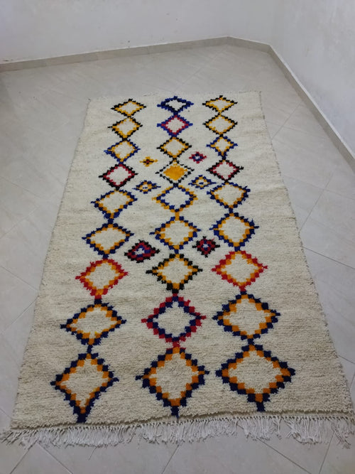 MyTindy Moroccan rug Style Azilal rug 5x8 ft Handmade rug Berber rug