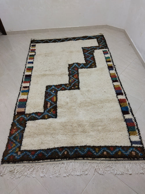 MyTindy Moroccan rug Style Azilal rug 5x8 ft Handmade rug Berber rug