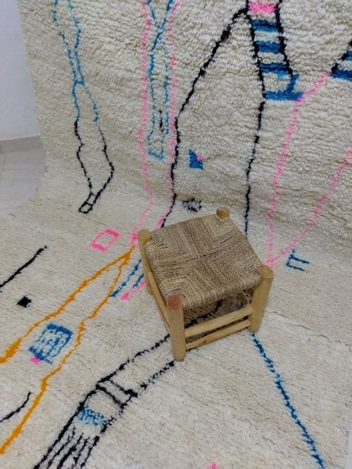 MyTindy Moroccan rug Style Azilal rug 5x8 ft Handmade rug Berber rug