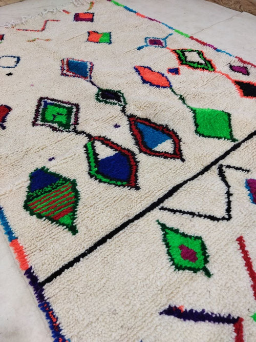 MyTindy Moroccan rug Style Azilal rug 5x8 ft Handmade rug Berber rug