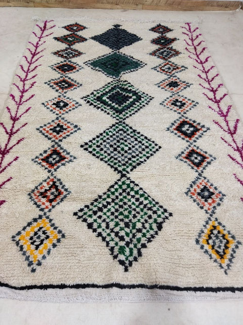 MyTindy Moroccan rug Style Azilal rug 5x8 ft Handmade rug Berber rug