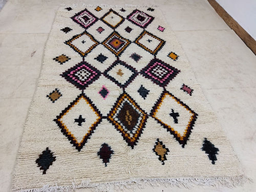 MyTindy Moroccan rug Style Azilal rug 5x8 ft Handmade rug Berber rug