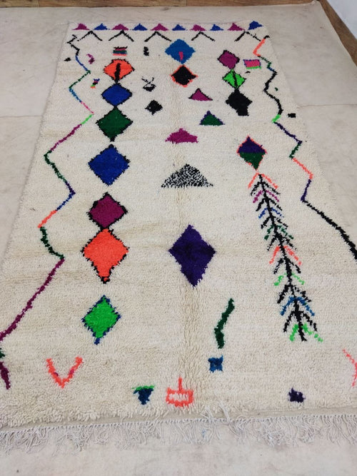 MyTindy Moroccan rug Style Azilal rug 5x9 ft Handmade rug Berber rug
