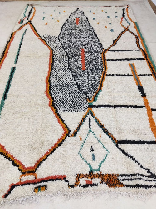 MyTindy Moroccan rug Style Azilal rug 6x10 ft Handmade rug Berber rug