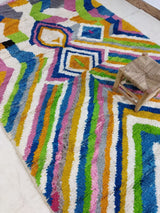 MyTindy Moroccan rug Style Azilal rug 6x10 ft Handmade rug Colorful Area Rug, view 2
