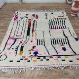 MyTindy Moroccan rug Style Azilal rug 6x7 ft Handmade rug Berber rug, view 3
