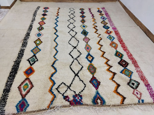 MyTindy Moroccan rug Style Azilal rug 6x9 ft Handmade rug Berber rug
