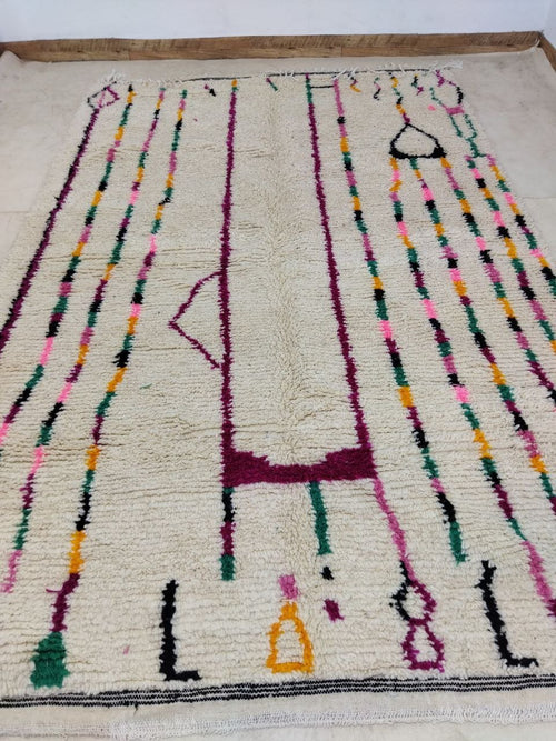 MyTindy Moroccan rug Style Azilal rug 6x9 ft Handmade rug Berber rug