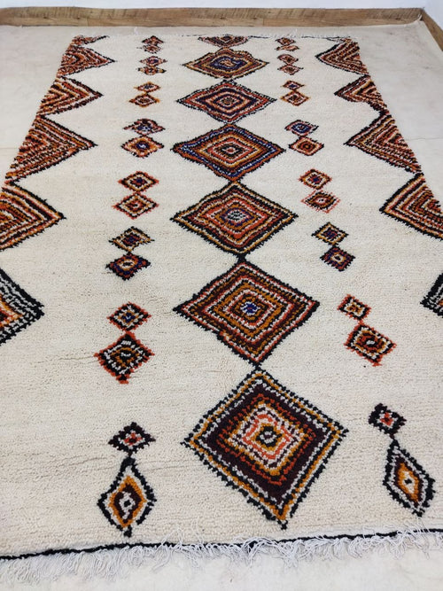MyTindy Moroccan rug Style Azilal rug 6x9 ft Handmade rug Berber rug