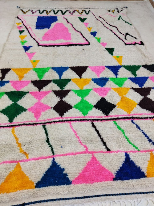 MyTindy Moroccan rug Style Azilal rug 6x9 ft Handmade rug Berber rug