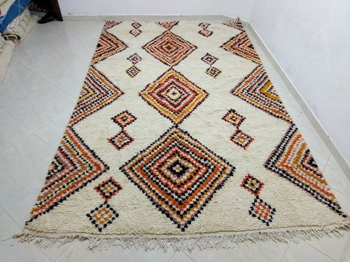 MyTindy Moroccan rug Style Azilal rug 6x9 ft Handmade rug Berber rug