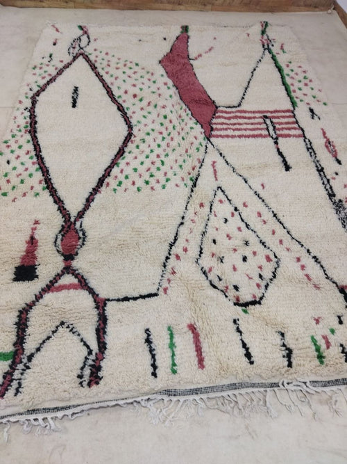 MyTindy Moroccan rug Style Azilal rug 6x9 ft Handmade rug Berber rug