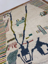 MyTindy Moroccan rug Style Azilal rug 9x11 ft Handmade rug Berber rug, view 2
