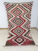 MyTindy Moroccan rug Style Red Azilal rug 4x8 ft Handmade rug Berber rug, view 6