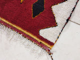 MyTindy Moroccan rug Style Red Azilal rug 5x6 ft Handmade rug Berber rug, view 4
