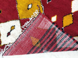 MyTindy Moroccan rug Style Red Azilal rug 5x6 ft Handmade rug Berber rug, view 5