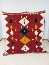 MyTindy Moroccan rug Style Red Azilal rug 5x6 ft Handmade rug Berber rug, view 6