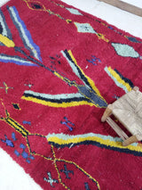 MyTindy Moroccan rug Style Red Azilal rug 6x10 ft Handmade rug Berber rug, view 2