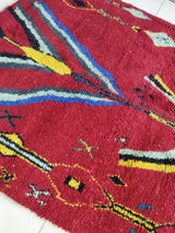 MyTindy Moroccan rug Style Red Azilal rug 6x10 ft Handmade rug Berber rug, view 3