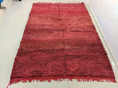 MyTindy Moroccan rug Style Red Azilal rug 6x10 ft Handmade rug Berber rug