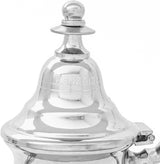 MyTindy Moroccan Serving TeaPot Handmade Of Brass Silver Plated Hand Carved In Fes Morocco (8 Oz without Legs), view 2