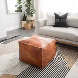 MyTindy Moroccan Square Natural Pouf, view 3