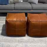 MyTindy Moroccan Square Pouf Coffee Table, Set Of 2, view 2