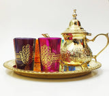 MyTindy Moroccan Tea Set Gold, Set Of 8, view 2