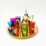 MyTindy Moroccan Tea Set Gold, Set Of 8, view 3