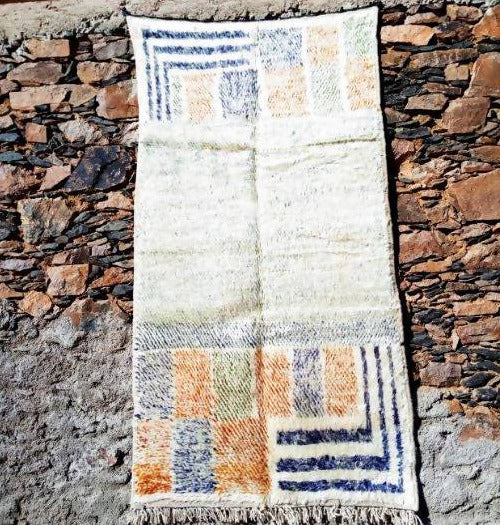 MyTindy Moroccan Orange and Green Traditional Rug