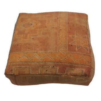 MyTindy Moroccan Vintage Pouf Orange