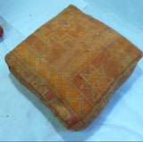 MyTindy Moroccan Vintage Pouf Orange, view 4