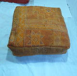 MyTindy Moroccan Vintage Pouf Orange, view 6