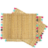 MyTindy Moroccan Wicker Placemats with Tassels, view 5