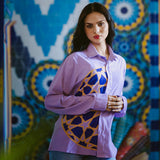 MyTindy Moroccan Women Button Shirt Mosaic, view 2