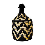 MyTindy Moroccan Wool Pot, Black and Reed, view 2