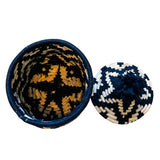 MyTindy Moroccan Wool Pot, Black and Reed, view 3