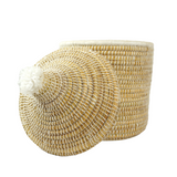 MyTindy White Moroccan Wool Pot With Pompom, view 2