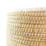 MyTindy White Moroccan Wool Pot With Pompom, view 5