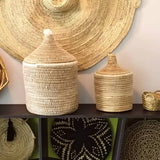 MyTindy Moroccan Wool Pot - White, no Pompom, view 2