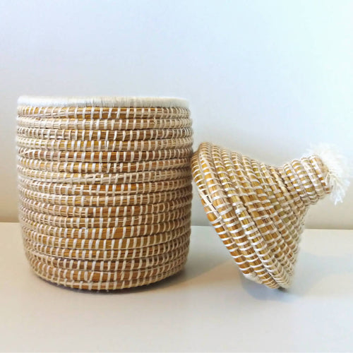 MyTindy Moroccan Wool Pot - White