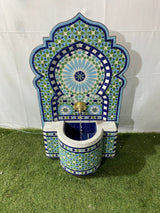 MyTindy Mosaic Fountain for Outdoor and Indoor, Mid Century Fountain water inside, Garden Moroccan Mosaic Fountain, view 2