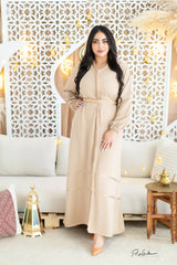 MyTindy Mother-Daughter Beige Kaftan Set – Refined Harmony, view 4